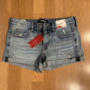 Express Distressed denim shorts